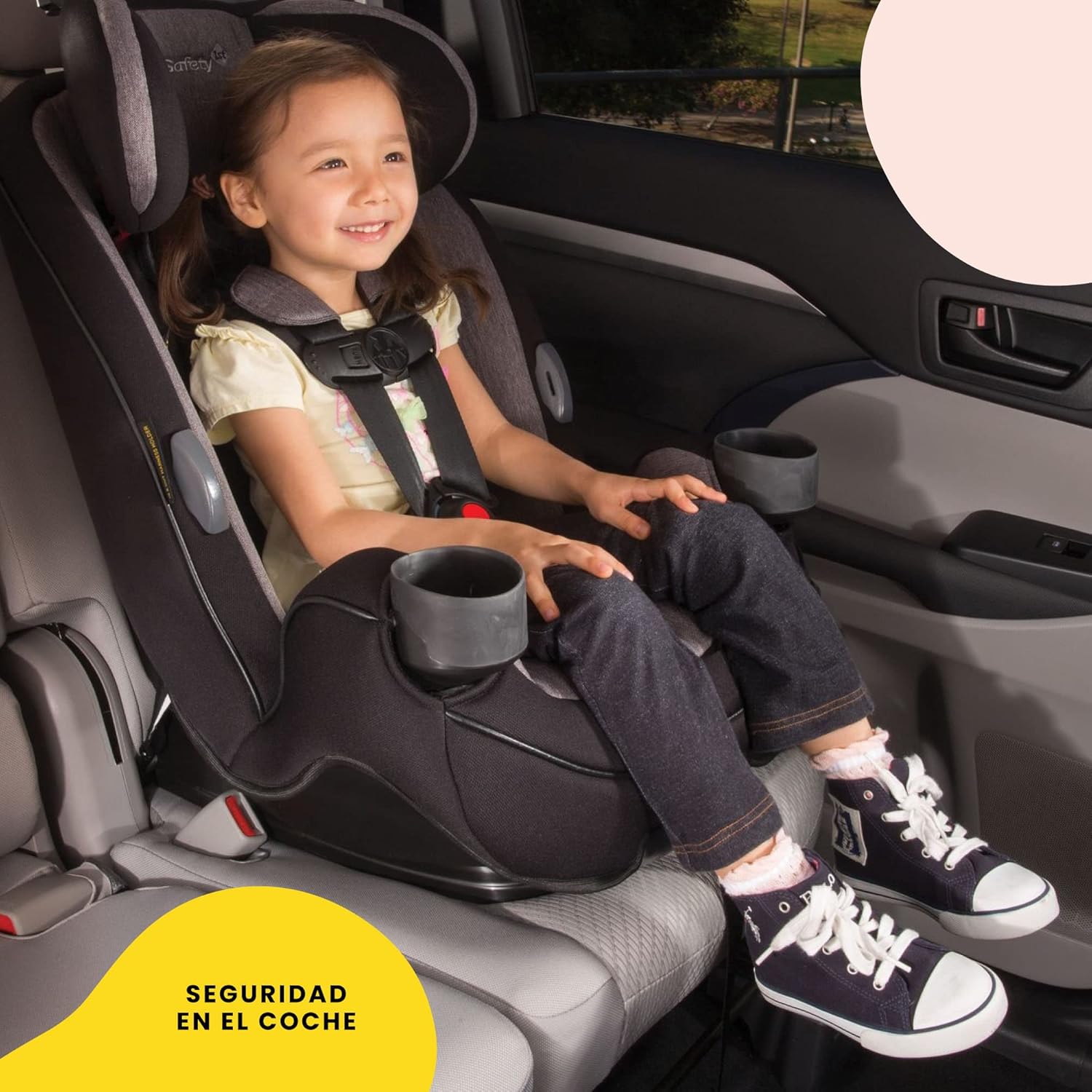 Safety 1st - Auto Asiento de coche Grow And Go 3 en 1, Carbon Rose