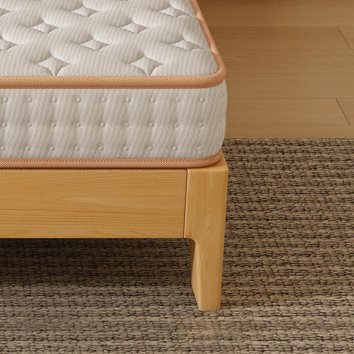 MOCOERL Colchón Individual de Espuma Viscoelástica, Alta Elasticidad, Ultra Transpirable, El Colchón se Puede Utilizar por Ambos Lados.190 cm x 100 cm x 18cm