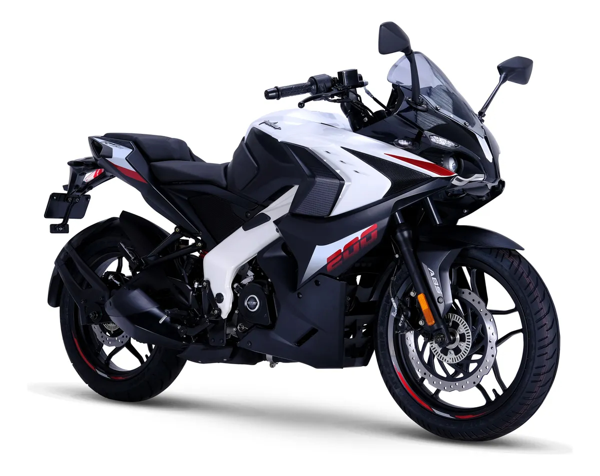 Motocicleta Bajaj Pulsar Rs 200 Blanca