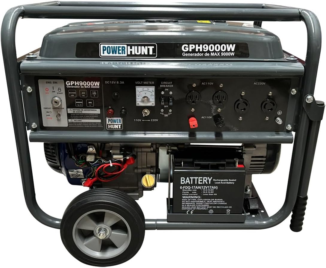 Generador Electrico Monofasico 18hp inverter 9000w POWER HUNT 120/220v
