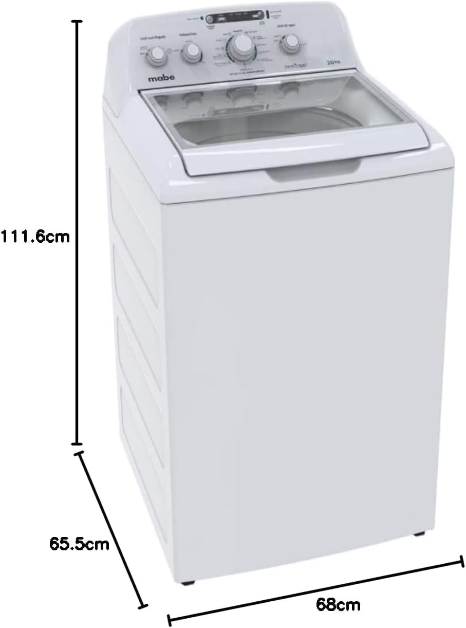 Mabe LMA70214VBAB0 Lavadora Automática, Blanca, 20 Kg