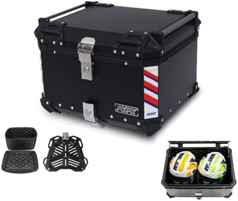 Caja Superior de Aluminio para Maletero de Motocicleta, 25 L, 30 L, 36 L, 45 L, 55 L, 65 L, Caja Superior Universal para Motocicleta, Funda para portaequipajes para Casco, Caja Trasera para