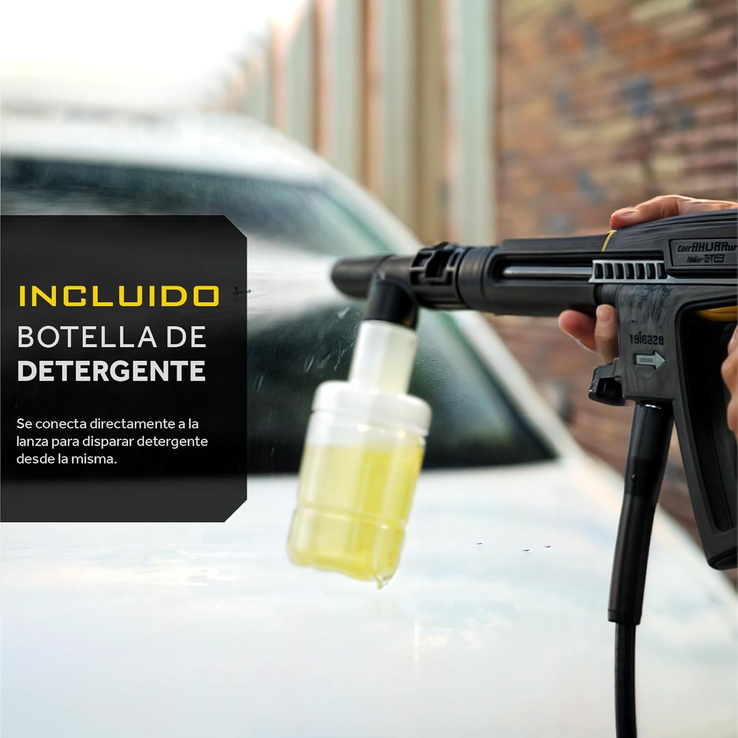 TRENT Hidrolavadora Electrica 1400w Alta Presion 1600 PSI 60 Hz Negro Y Amarillo