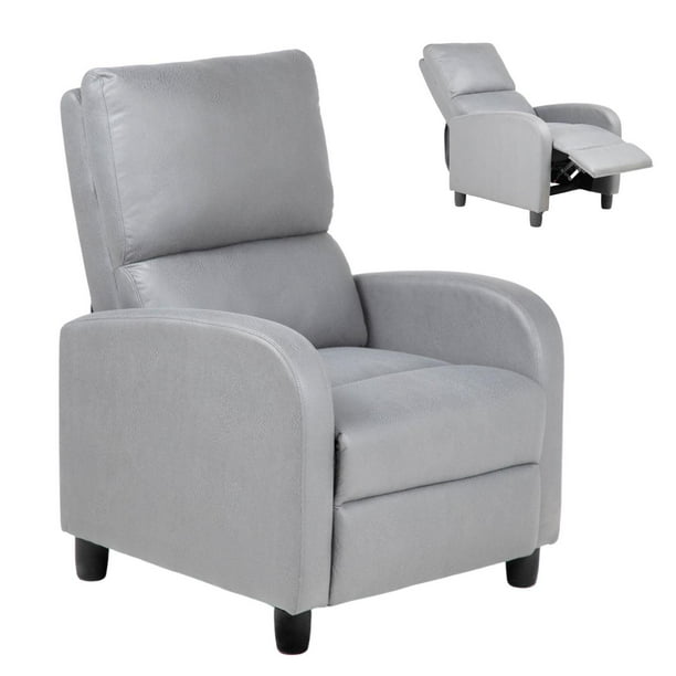 Sillon Reclinable Reposet Sofa Individual Tela Moderno Sala gris