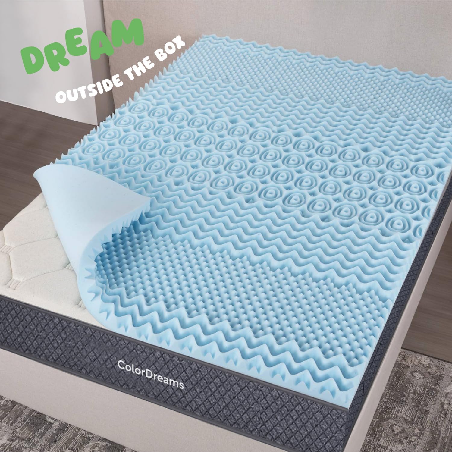 COLORDREAMS | Sofá Cama Matrimonial Plegable – Sillón Multifunción 3 En 1 – Relleno De Espuma – Funda Lavable – Hipoalergénico – Gris