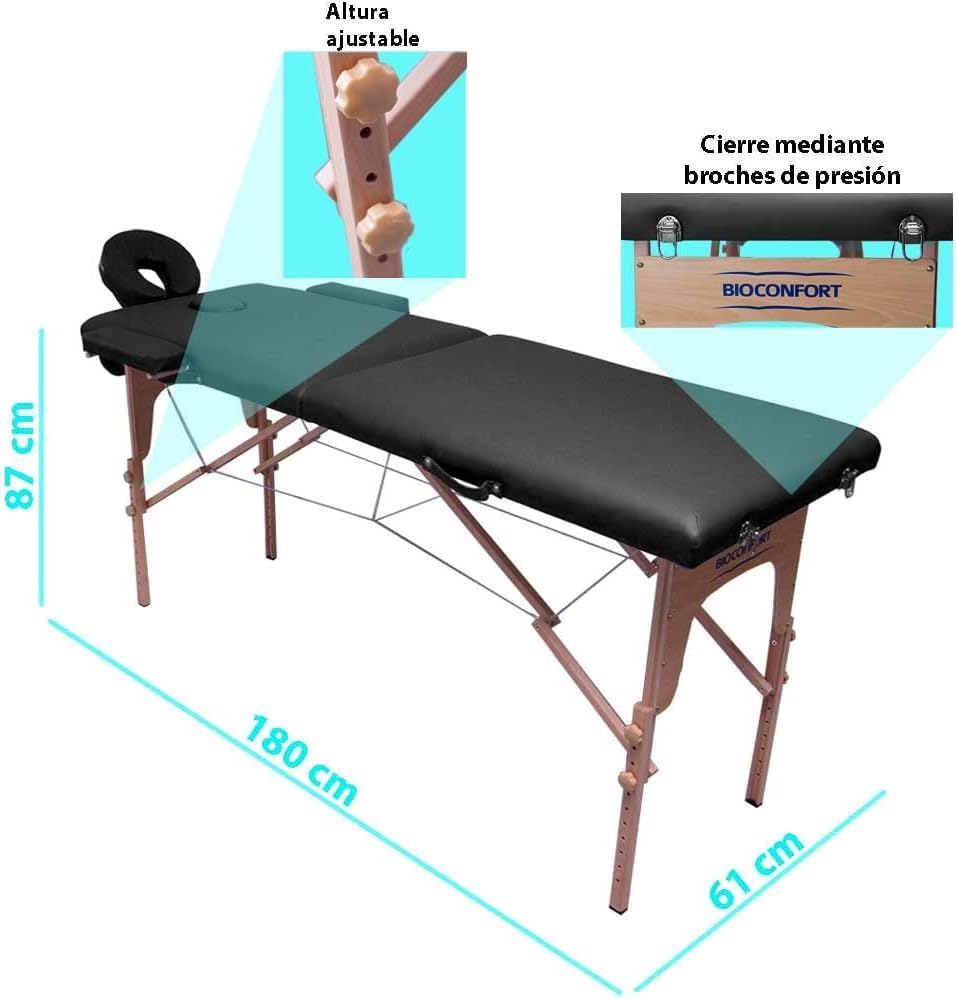 RACK & PACK Cama Masaje Camilla para Lashistas 180X60cm Plegable Reclinable Portatil Fisioterapia Faciales Tatuaje Tattoo Ligera SPA Cama Mesa Masajes
