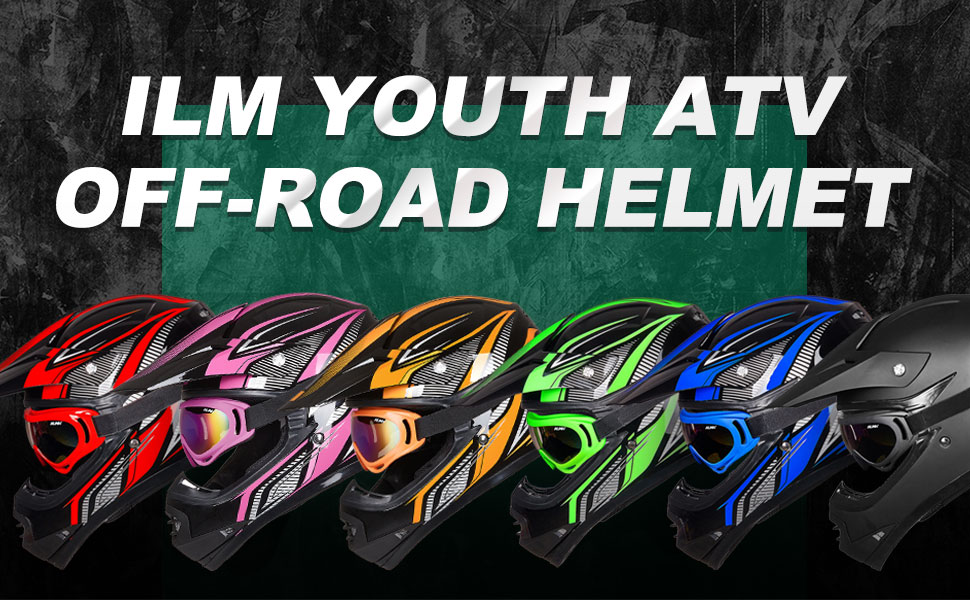 ILM - Gafas de motocross para niños y niñas, para motocross, guantes deportivos, motocicleta todoterreno, aprobadas por DOT