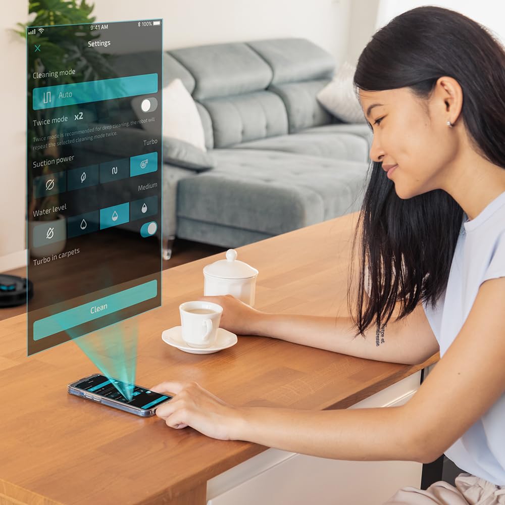 Cecotec Robot Aspirador Conga 4790 Eternal Home Genesis. iTech Laser Eye, 4en1, Room Plan, Base-SmartClean, 3000 Pa, Fregado, 110 Minutos, 8 Modos, Bolsa 2 L.