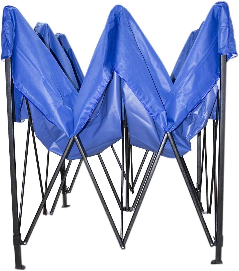 Carpa Plegable Toldo 6x3m Paredes Jardin Auto Lona Impermeable Resistente Excelente Calidad Azul-Clavos de acero para campamento de césped de nieve de acero al carbono