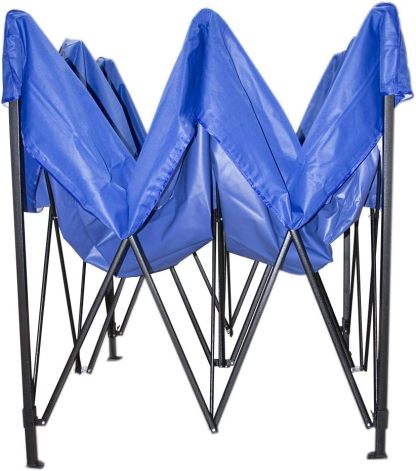 Carpa Plegable Toldo 6x3m Paredes Jardin Auto Lona Impermeable Resistente Excelente Calidad Azul-Clavos de acero para campamento de césped de nieve de acero al carbono