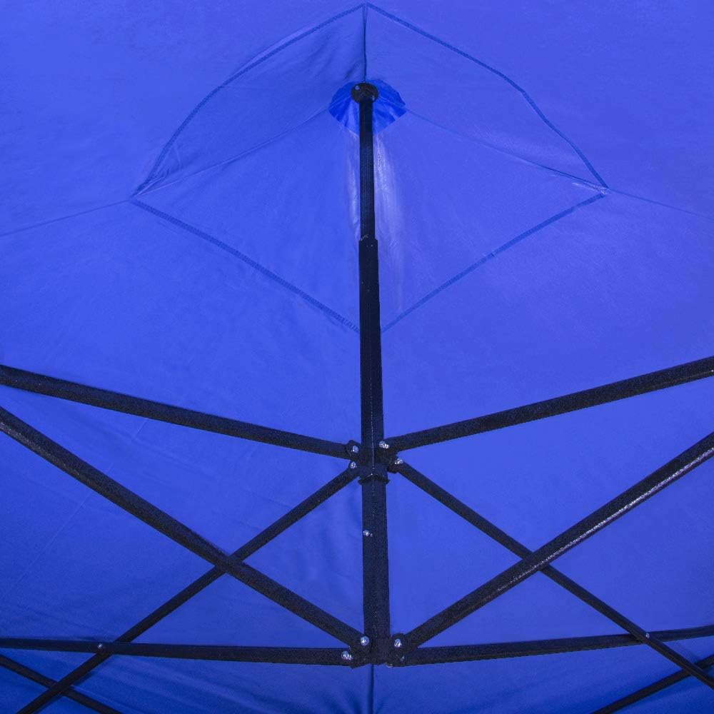 Carpa Plegable Toldo 6x3m Paredes Jardin Auto Lona Impermeable Resistente Excelente Calidad Azul-Clavos de acero para campamento de césped de nieve de acero al carbono