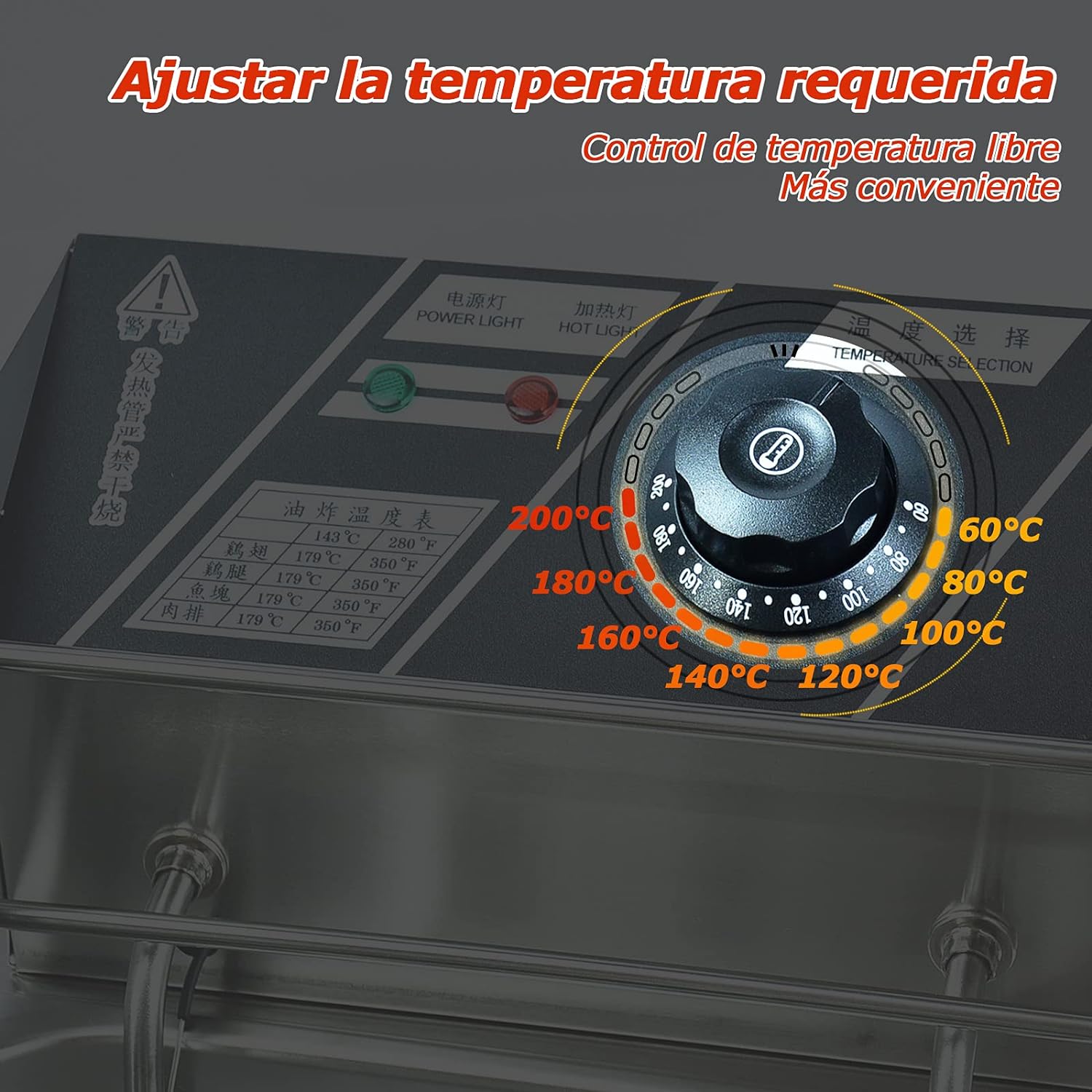 Freidora profesional para restaurantes o comercios. Gran capacidad de 12L. Control de temperarura. Excelente solución para papas fritas-Toallita mágica de nanoesponja gris (12L silver white)