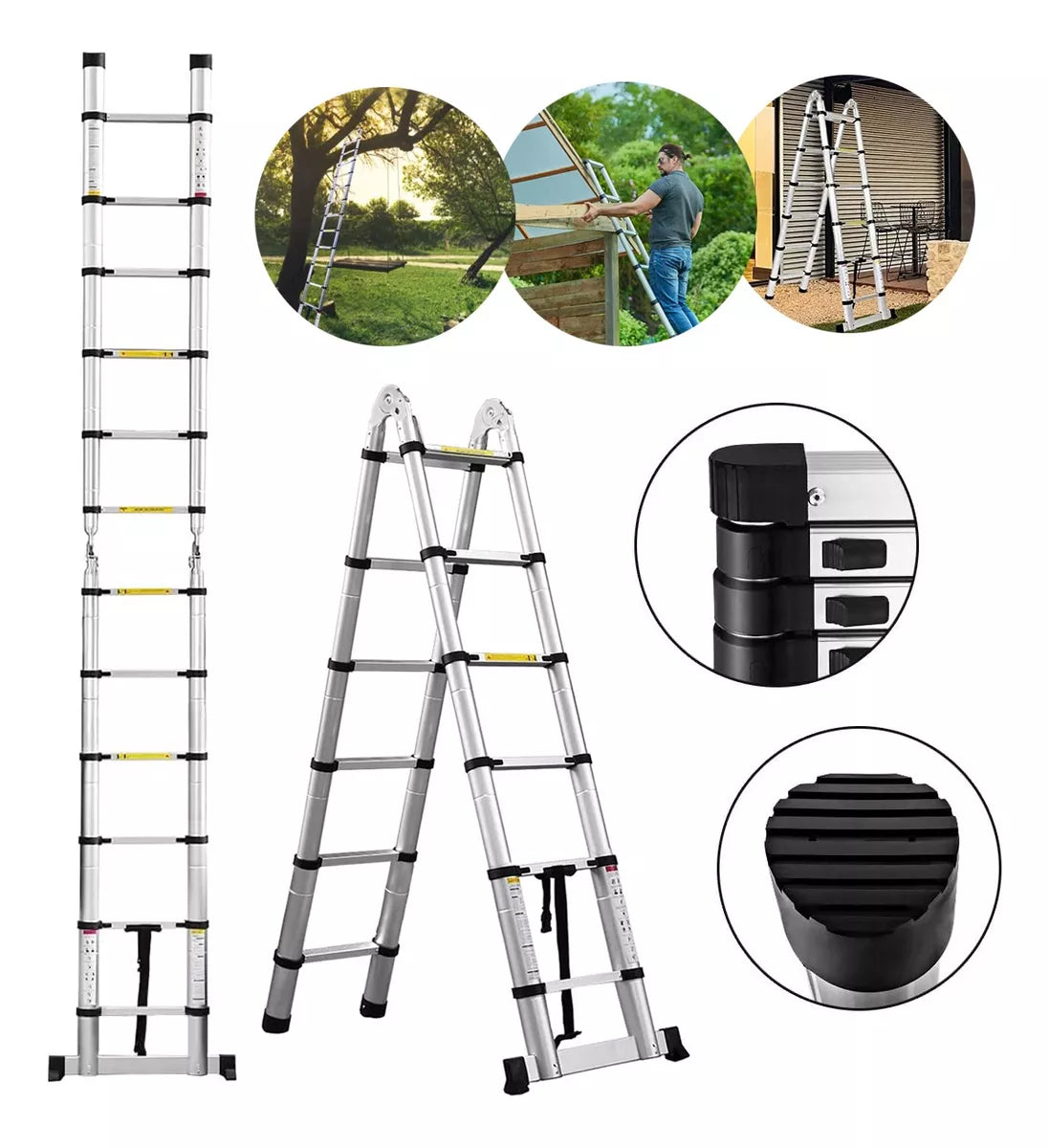 Escalera Telescópica de 4 Metros