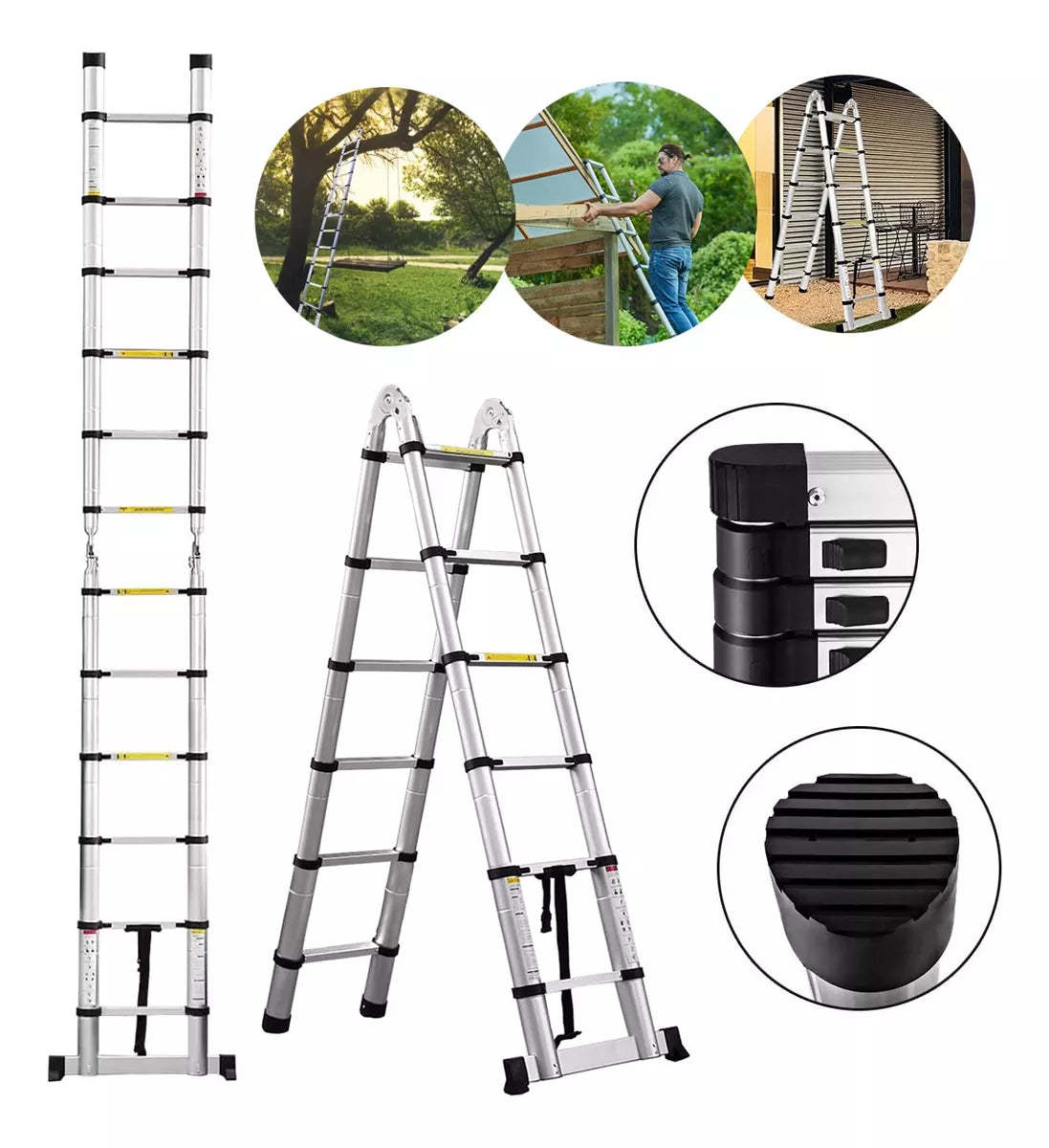 Escalera Telescópica de 4 Metros