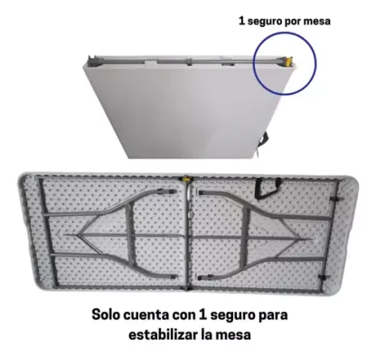 Mesa Plegable Portafolio Plástico 180cm Jardín-trapo