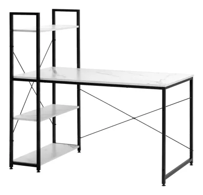 Escritorio Minimalista Oficina Estacion Trabajo Metal Repisa