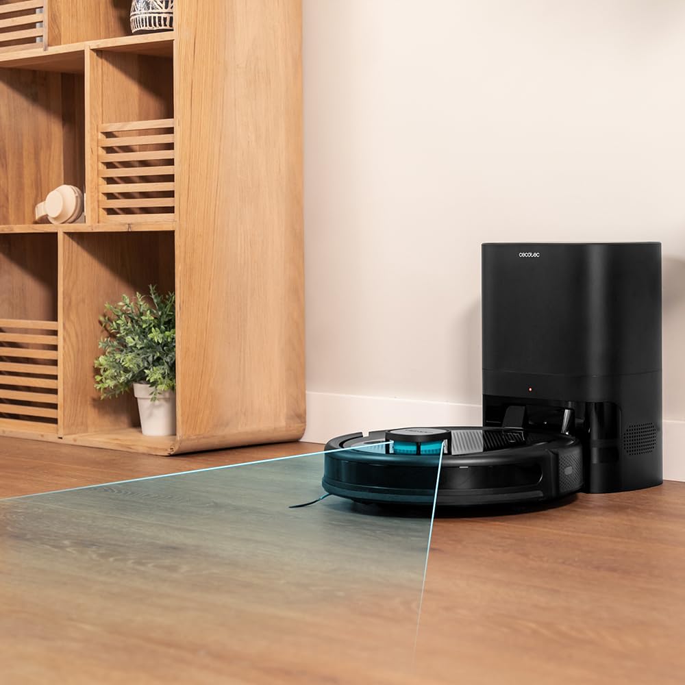 Cecotec Robot Aspirador Conga 4790 Eternal Home Genesis. iTech Laser Eye, 4en1, Room Plan, Base-SmartClean, 3000 Pa, Fregado, 110 Minutos, 8 Modos, Bolsa 2 L.