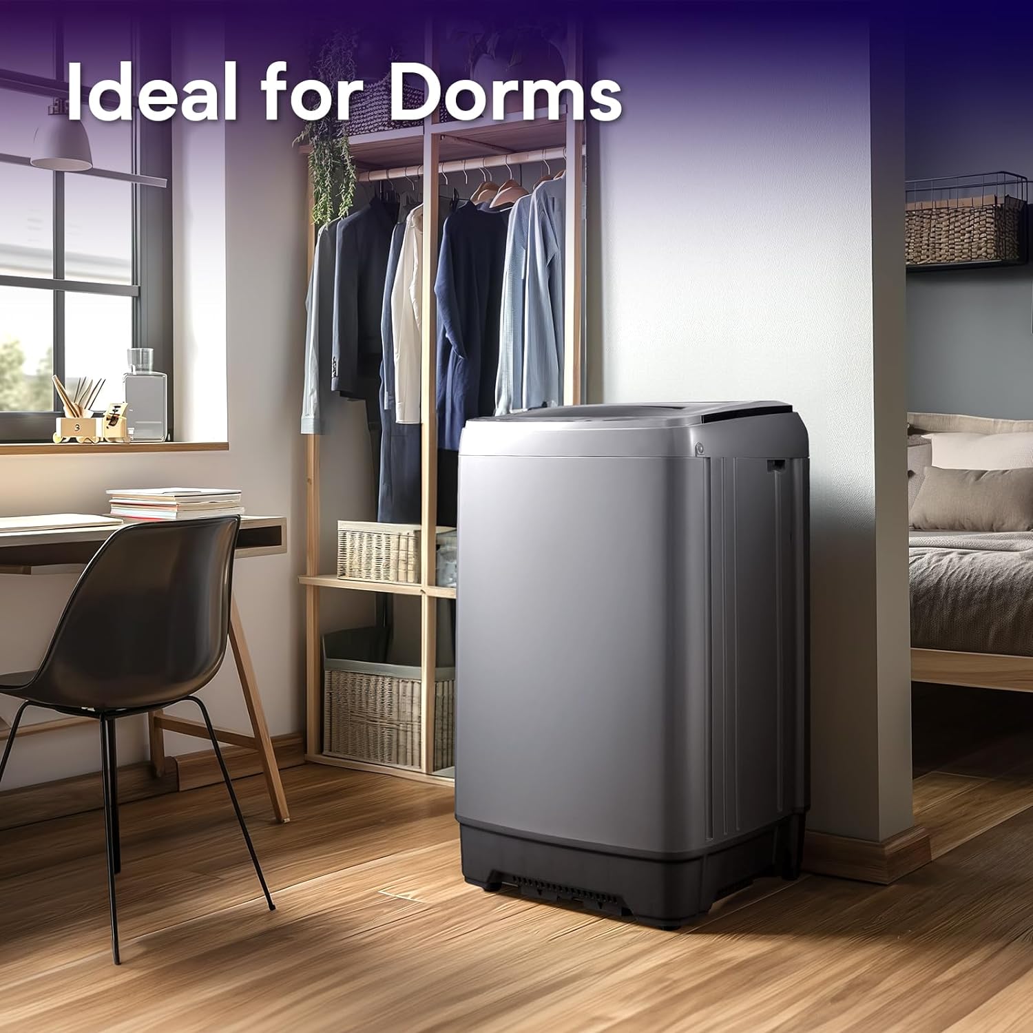 Small Portable Washing Machine 13LBS Portable Washer Machine with Drain Dump, 10 Programs/8 Water Levels/LED Display Full Automatic Mini Laundry Machine, Lavadora Portatil for Apartment RV Dorm