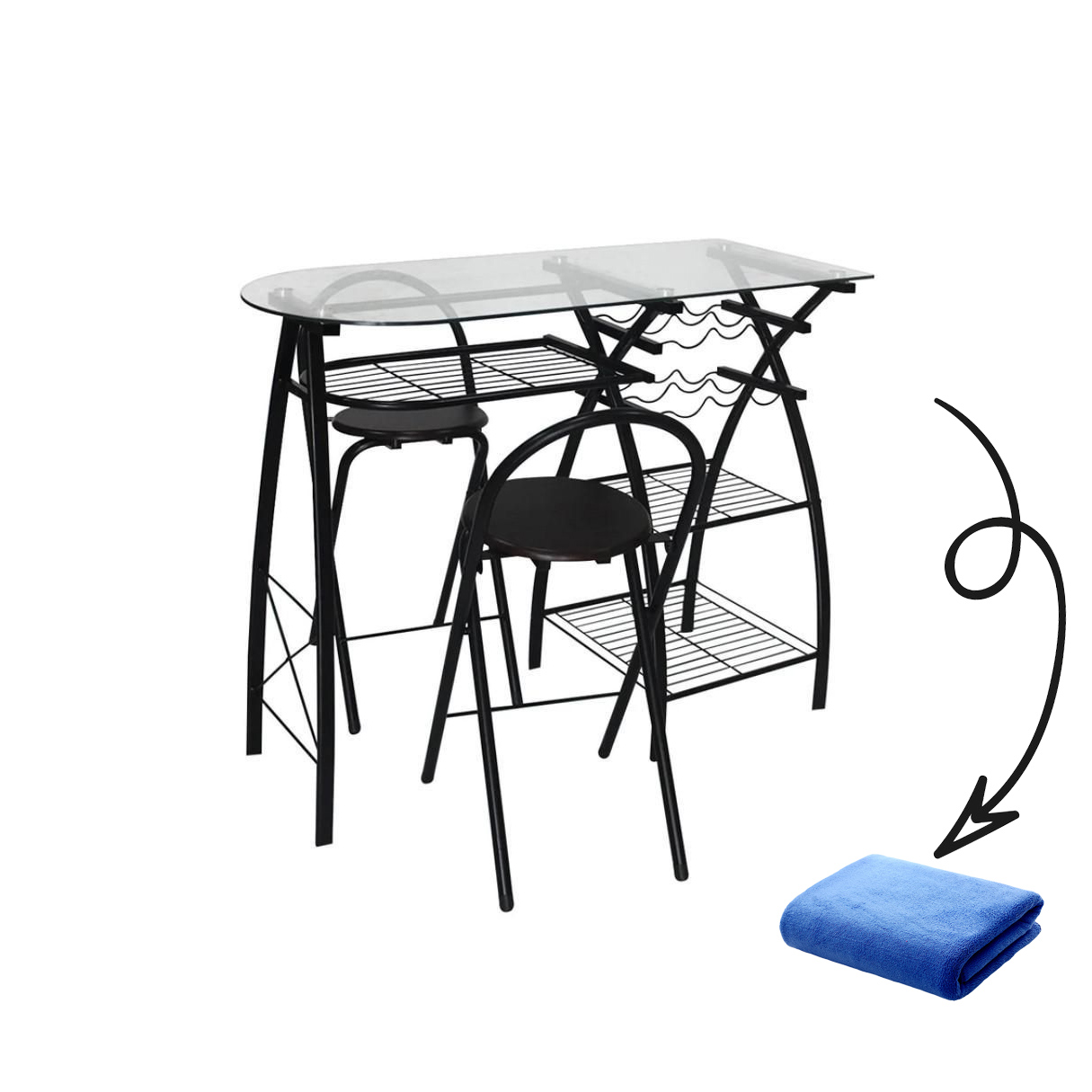 Mesa bar Brang de acero