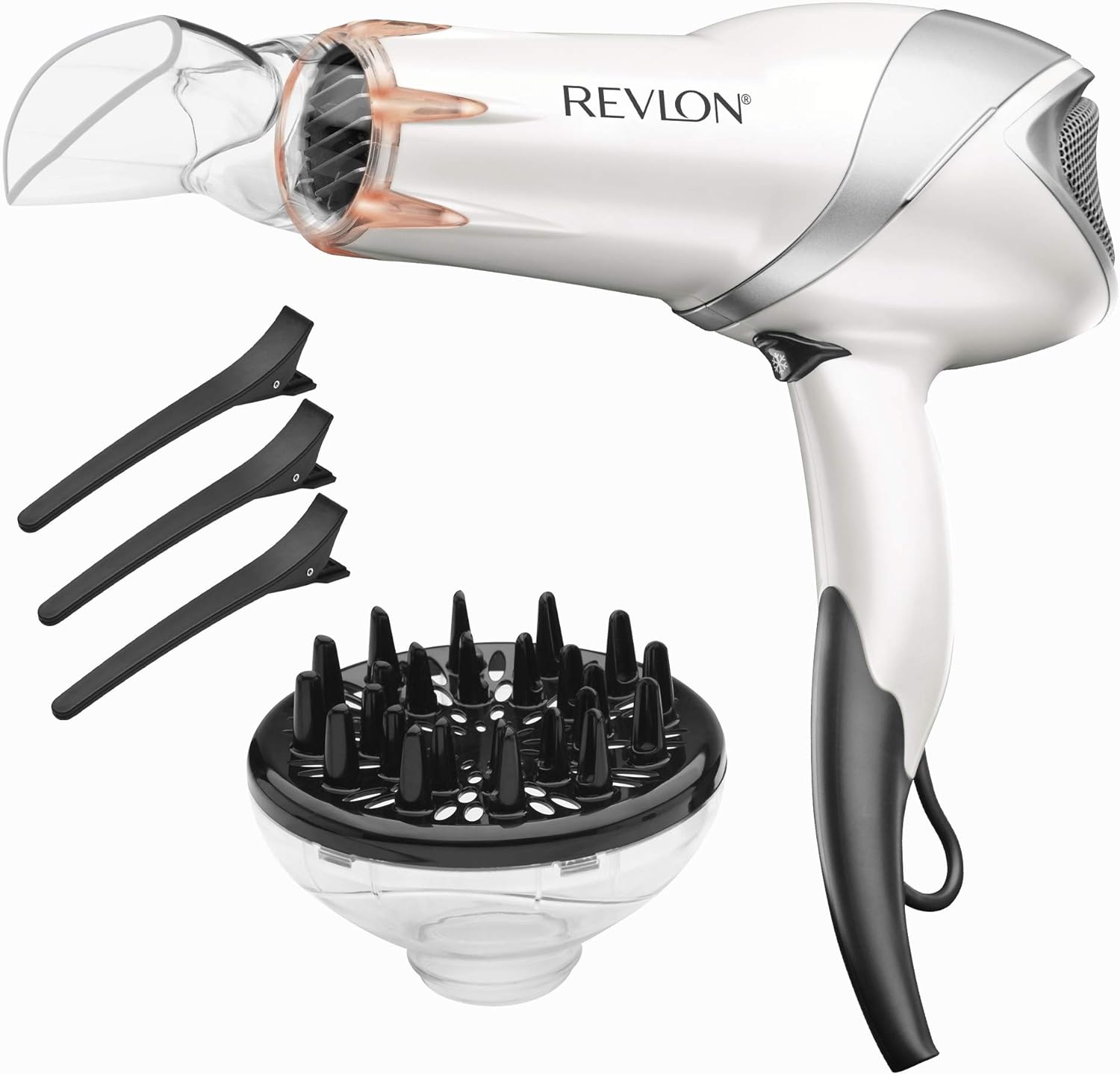 Revlon - Secador de pelo con calor infrarrojo de 1875 W para un secado rápido y un brillo elevado-cuerda de pelo