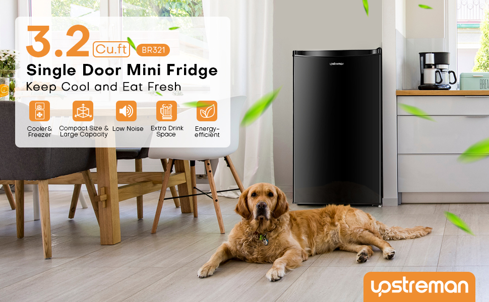 Mini refrigerador de una puerta de 3.2 pies cúbicos