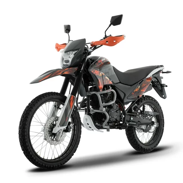 Motocicleta DM250 NEGRO NARANJA ITALIKA Doble Propósito