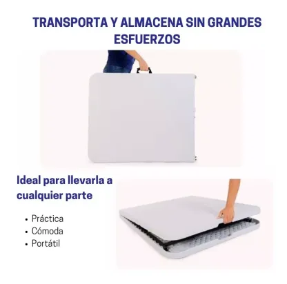 Mesa Plegable Portafolio Plástico 180cm Jardín-trapo