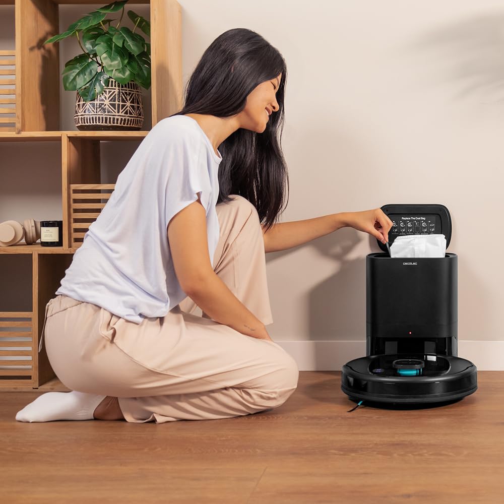 Cecotec Robot Aspirador Conga 4790 Eternal Home Genesis. iTech Laser Eye, 4en1, Room Plan, Base-SmartClean, 3000 Pa, Fregado, 110 Minutos, 8 Modos, Bolsa 2 L.