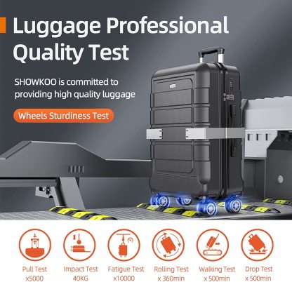 SHOWKOO Luggage Sets Expandable PC+ABS Durable Suitcase Double Wheels TSA Lock 3pcs