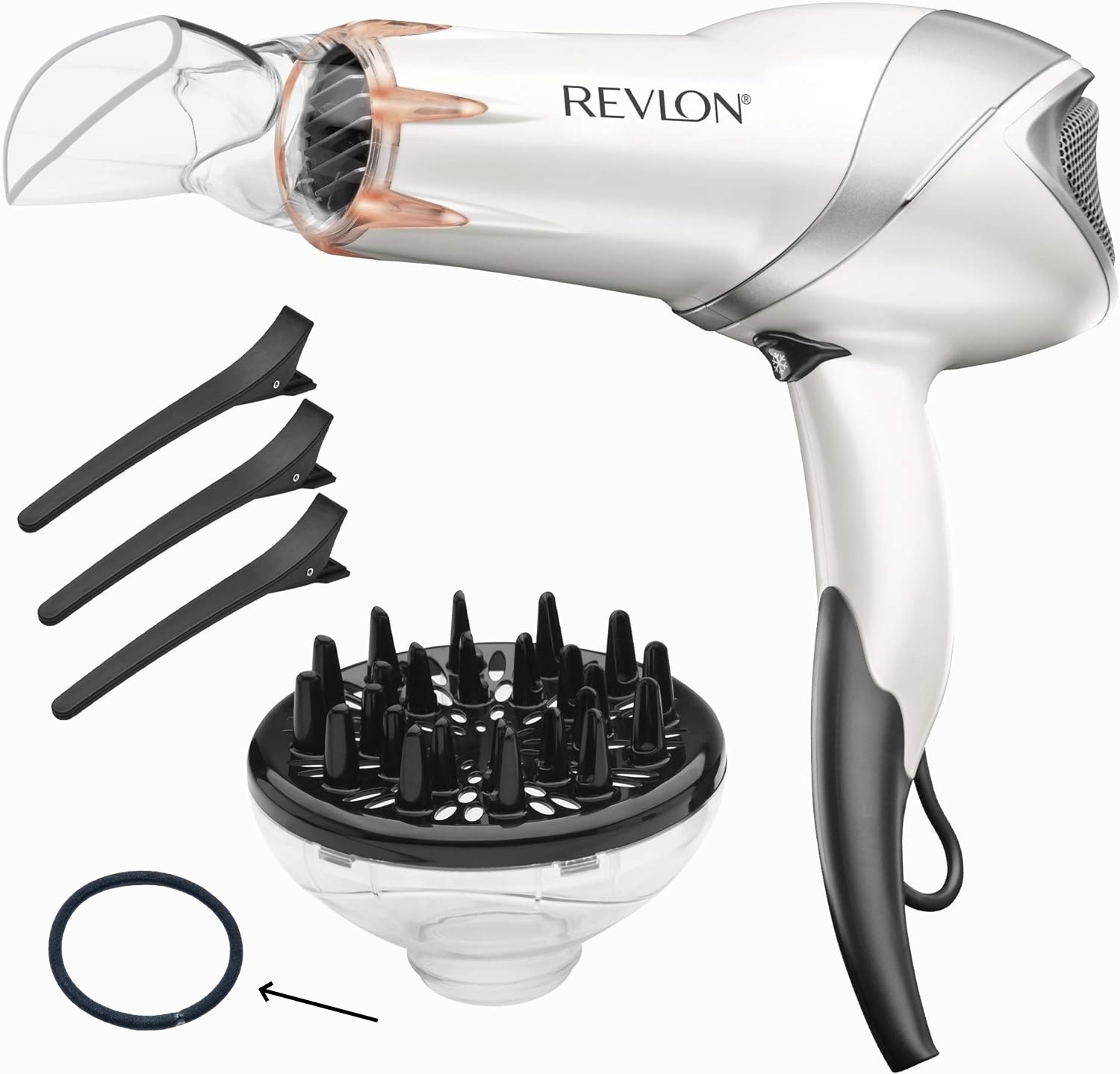 Revlon - Secador de pelo con calor infrarrojo de 1875 W para un secado rápido y un brillo elevado-cuerda de pelo