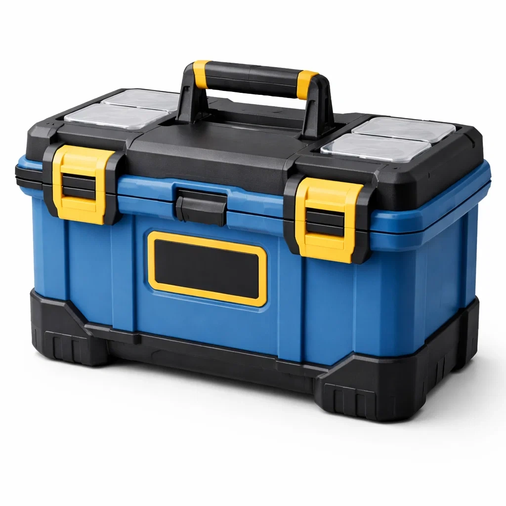Boîte à Outils en Plastique Bleu 45x25x30 cm-DREAMCHAIRCRAFT