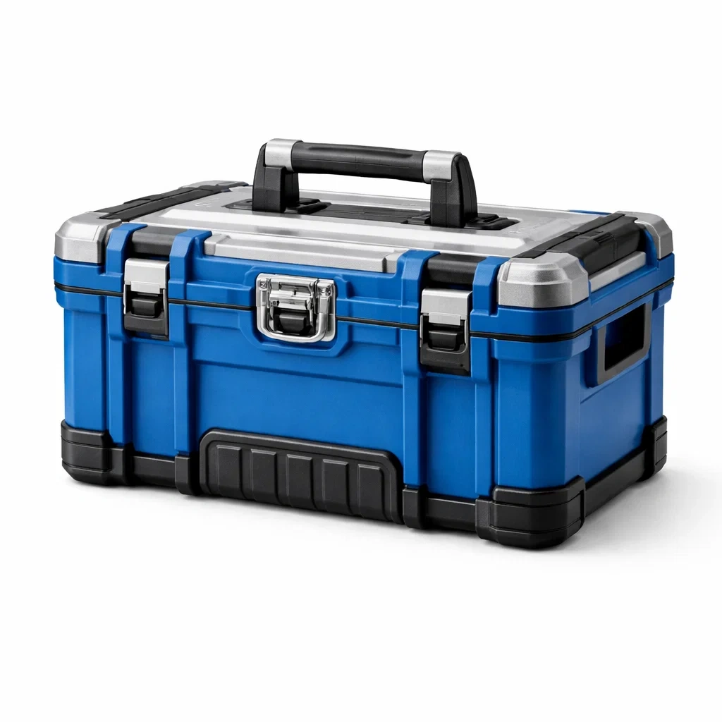 Boîte à Outils en Plastique et Métal Bleu et Noir 52x30x35 cm-LuxeRoomCrafts