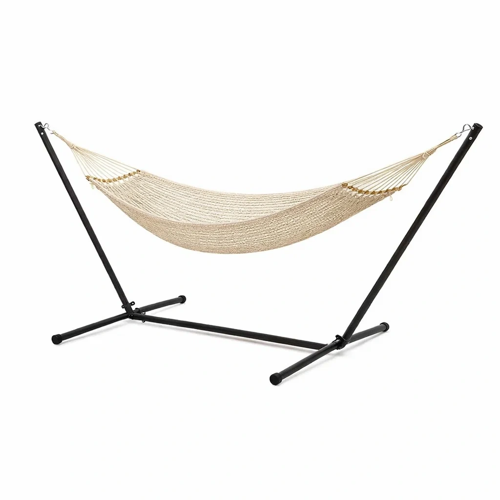 Hamac en Coton avec Support en Acier-URBANFURNISHFIT