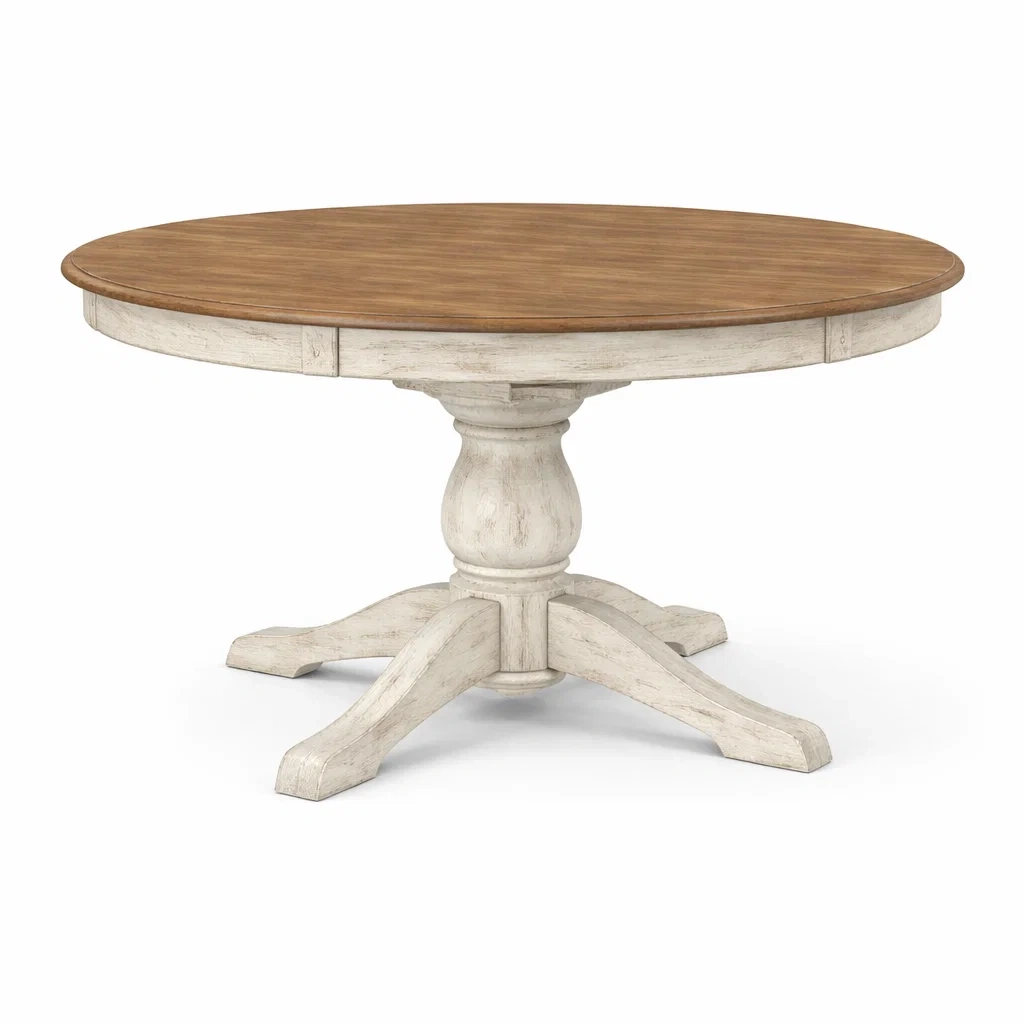 Table en Bois Blanc et Brun-URBANFURNISHFIT