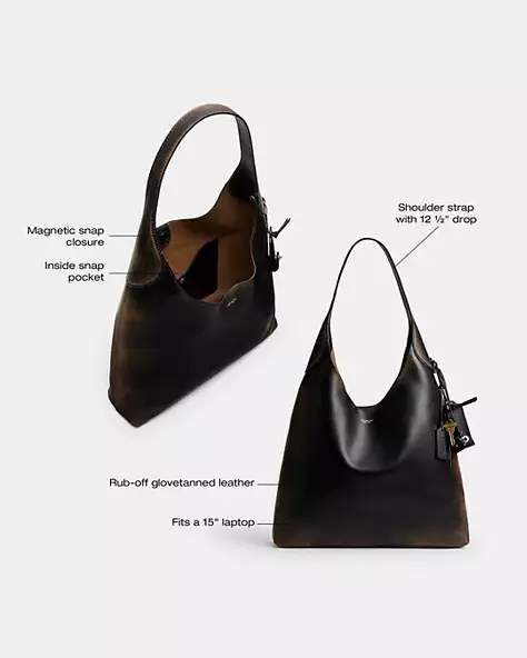 브루클린 숄더 백 39 인 러브드 레더