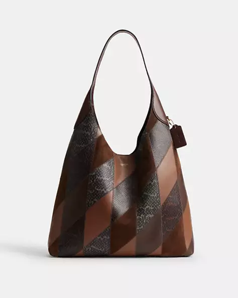 브루클린 숄더 백 39 위드 스네이크스킨 패치워크