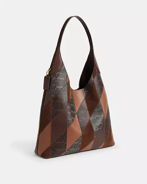 브루클린 숄더 백 39 위드 스네이크스킨 패치워크