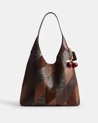 브루클린 숄더 백 39 위드 스네이크스킨 패치워크