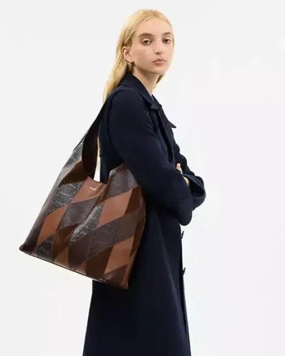 브루클린 숄더 백 39 위드 스네이크스킨 패치워크