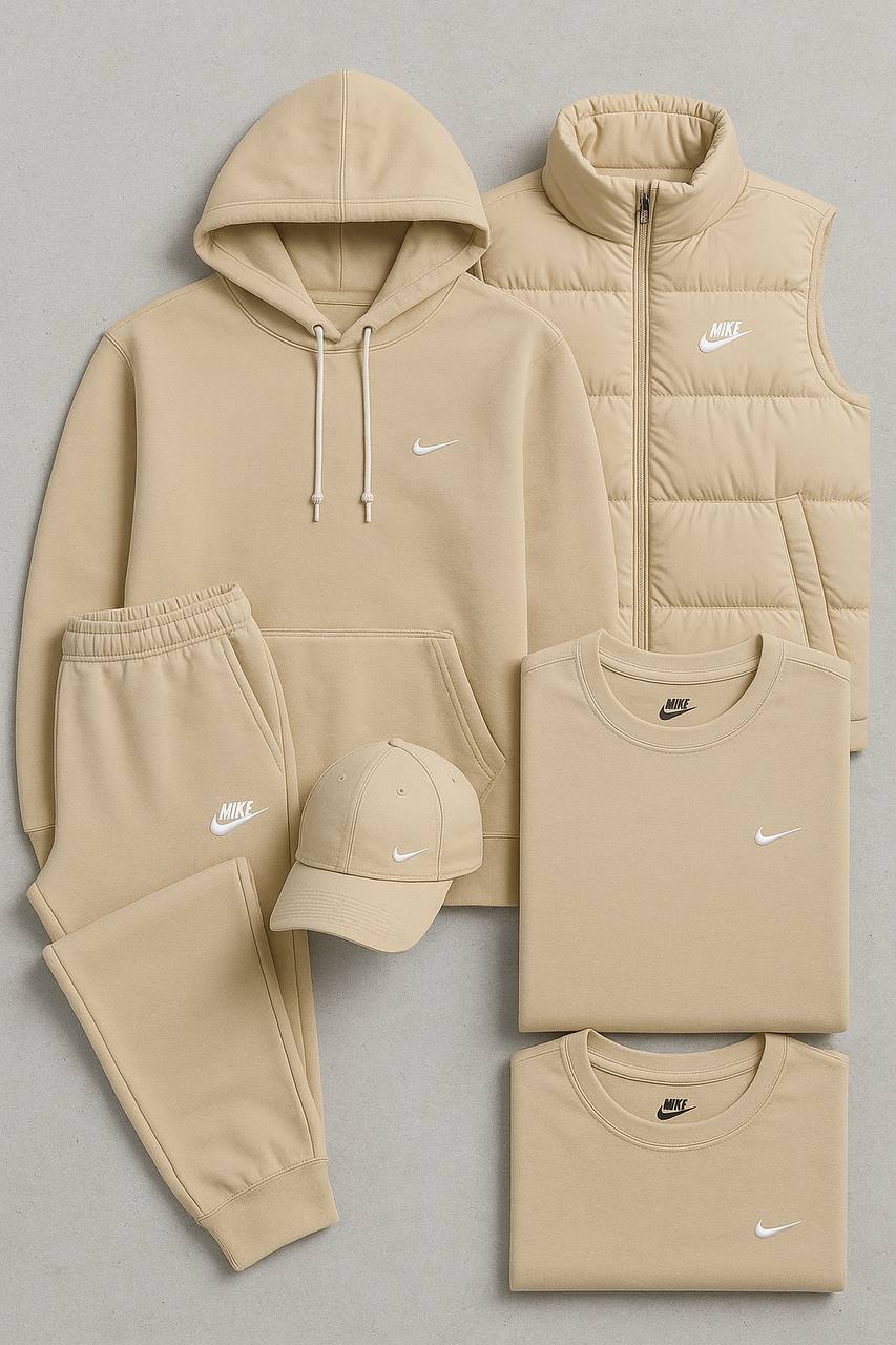 Nk™ Complete Set - Sweatshirt, Pants, Puffer Jacket &amp; T-shirt