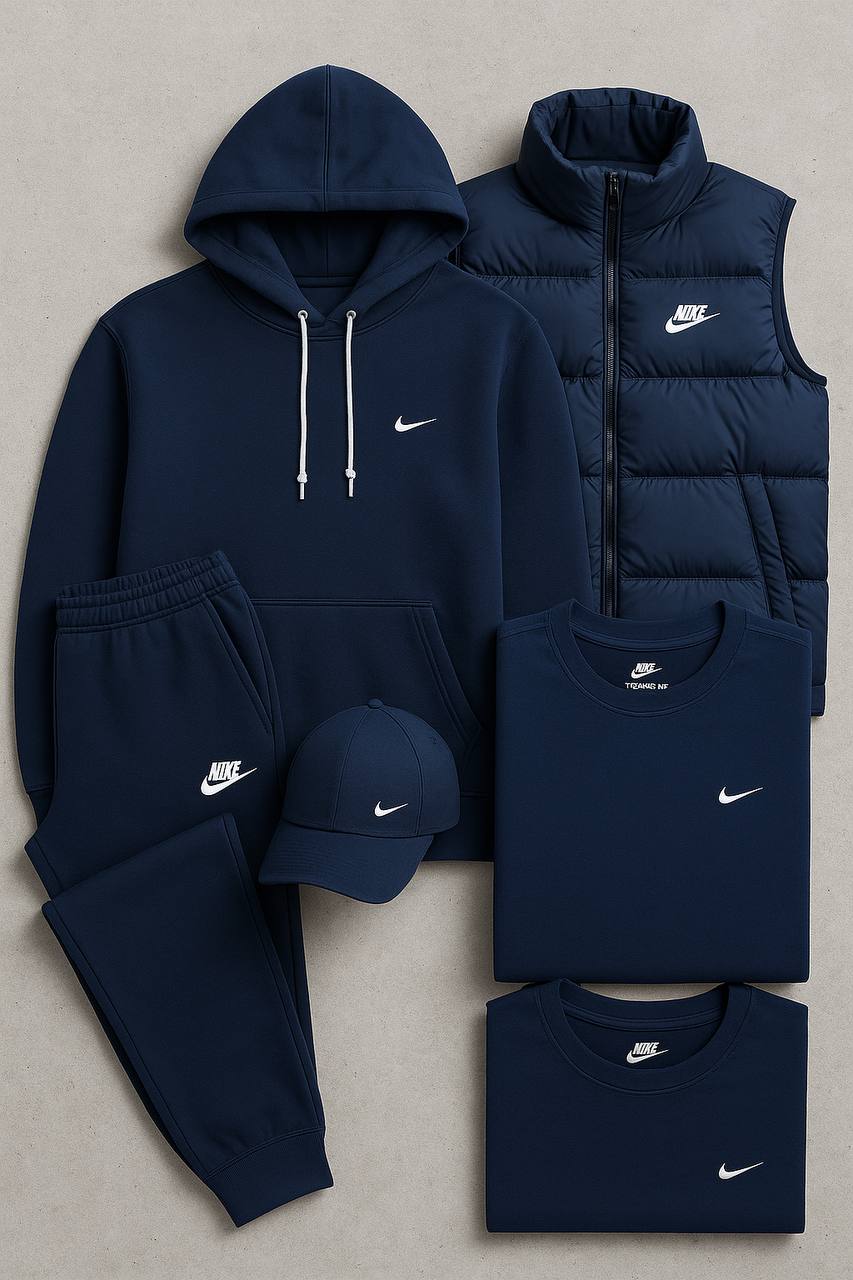 Nk™ Complete Set - Sweatshirt, Pants, Puffer Jacket &amp; T-shirt