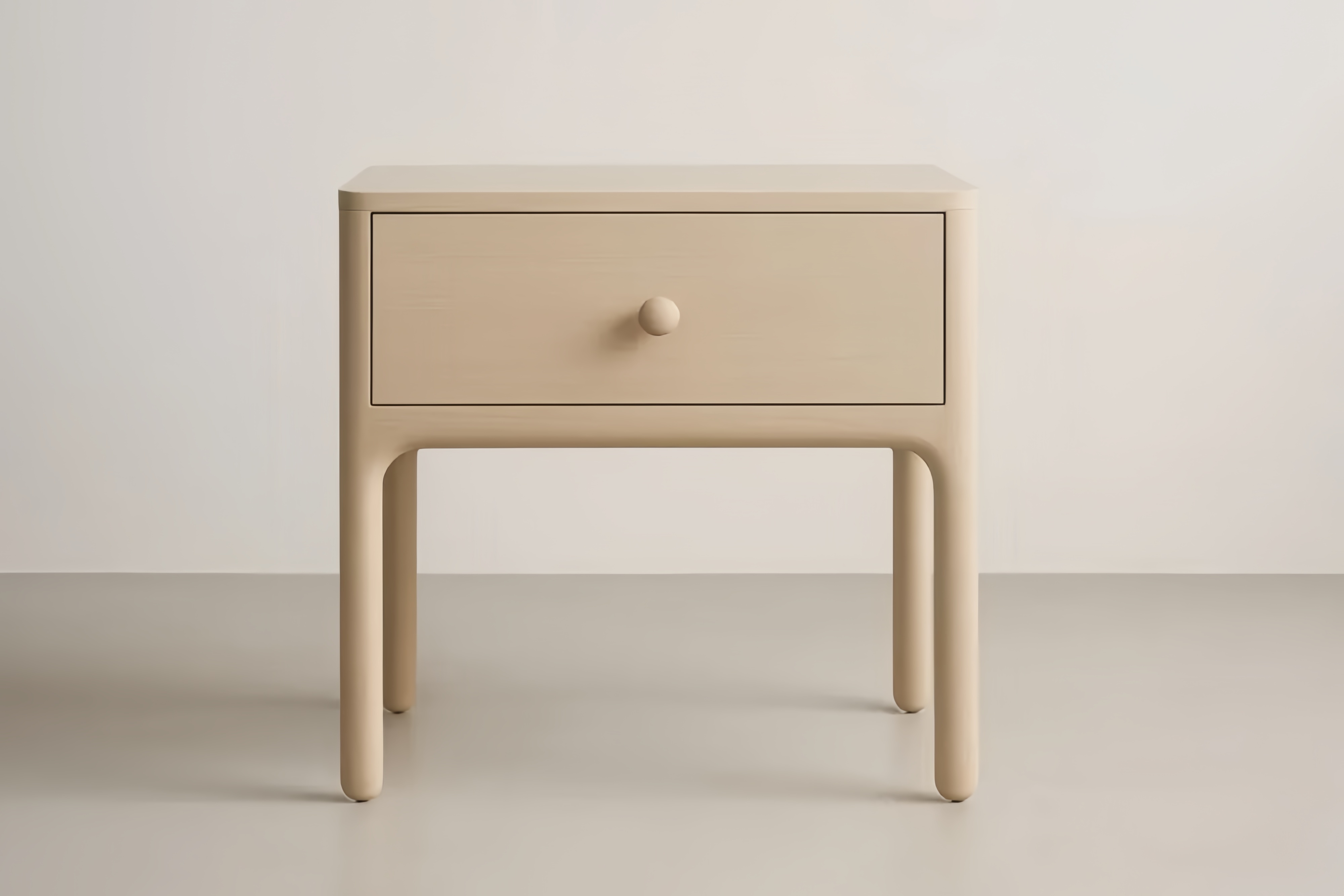 Table de Chevet en Bois Beige