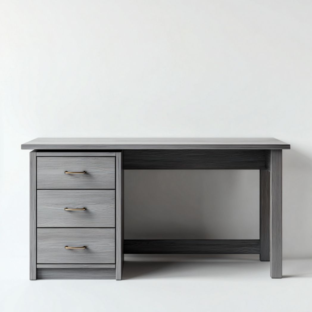 Bureau avec caisson à trois tiroirs côté gauche-Joyzcouch