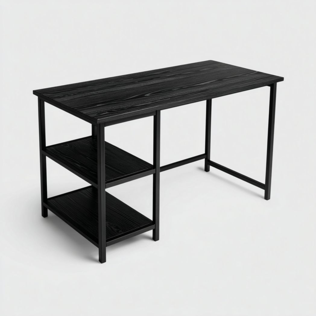 Bureau avec étagères latérales à deux niveaux-Joyzcouch