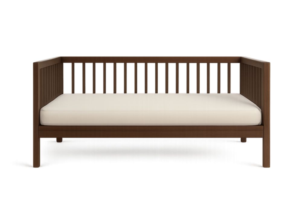 Daybed in legno di quercia con rivestimento beige