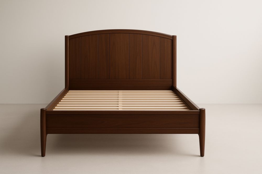 Letto matrimoniale in legno noce