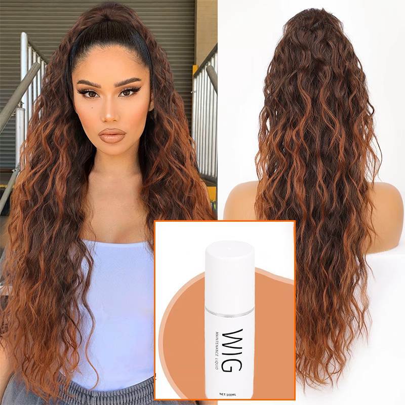 ⏳Limited 50% discount! 🎁 18" curly ponytail extension – High-temperature fibers, double attachment (clip + cord), natural volume & all-day comfort! 💇‍♀️✨