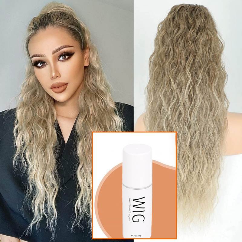 ⏳Limited 50% discount! 🎁 18" curly ponytail extension – High-temperature fibers, double attachment (clip + cord), natural volume & all-day comfort! 💇‍♀️✨