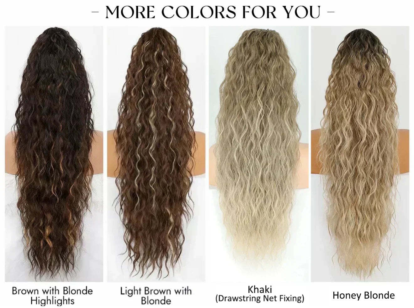 ⏳Limited 50% discount! 🎁 18" curly ponytail extension – High-temperature fibers, double attachment (clip + cord), natural volume & all-day comfort! 💇‍♀️✨