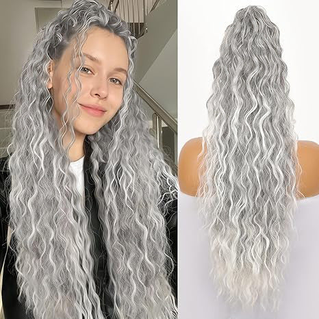 ⏳Limited 50% discount! 🎁 18" curly ponytail extension – High-temperature fibers, double attachment (clip + cord), natural volume & all-day comfort! 💇‍♀️✨